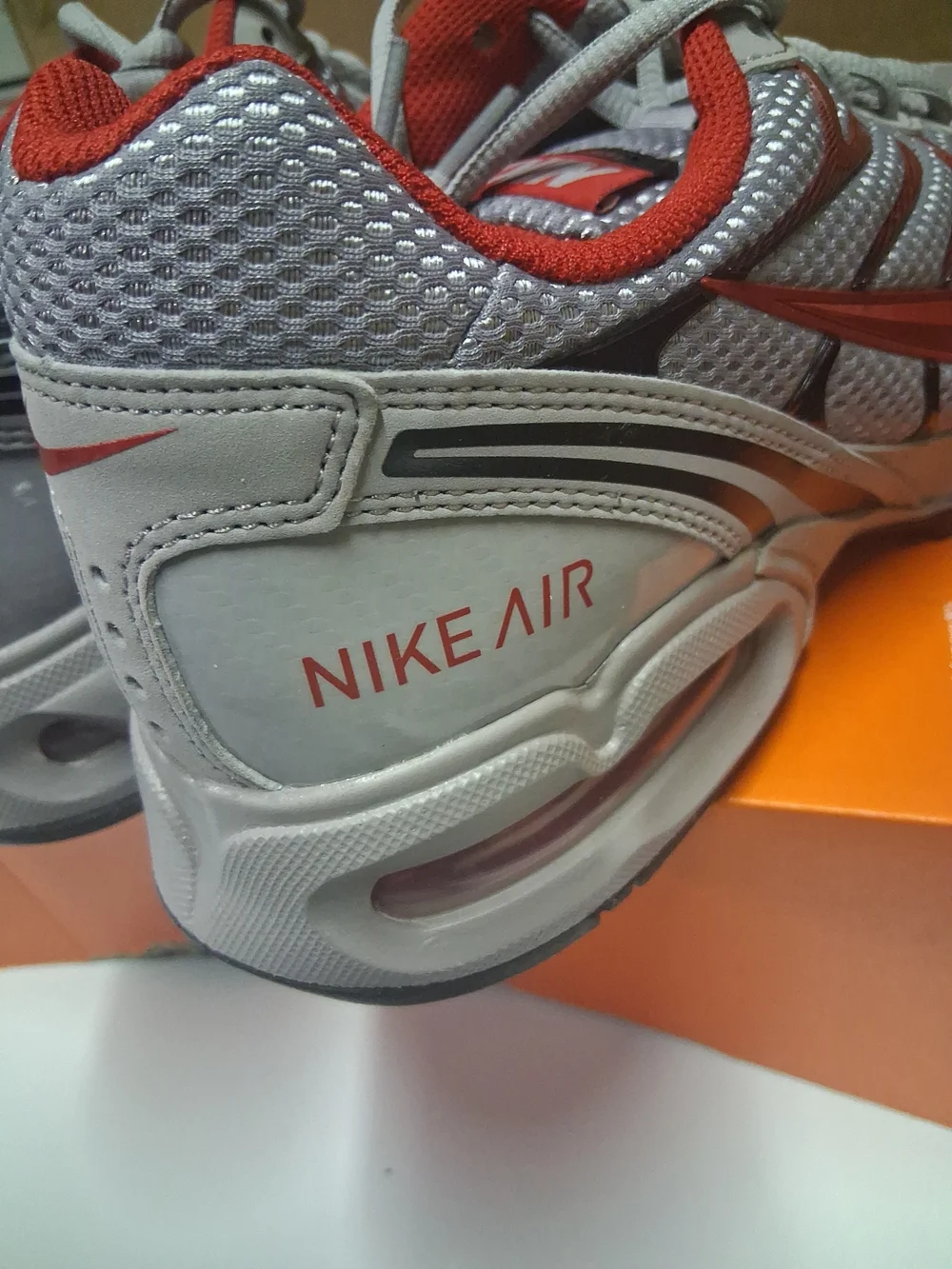 Nike Air Max Torch 4 Grey and Red Mesh Running Sneakers